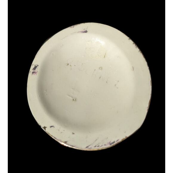 Bird Of‎ Paradise Ceramic Vase Vintage 1961 Signed Cream Gold Trim Object d' Art - Picture 6 of 6